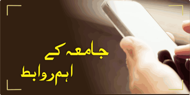 جامعہ کے اہم روابط
